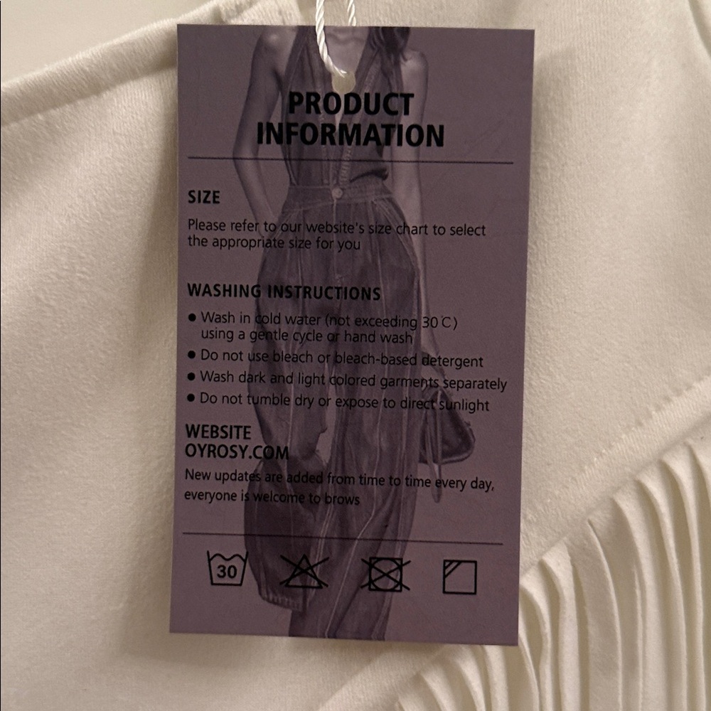 White Fringe Skirt and Vest Set - Picture 6 of 11